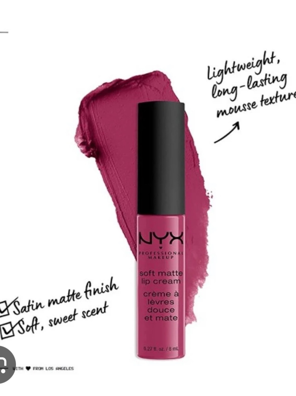 NYX Soft Matte Lip Cream - Prague Tone (Deep Berry Pink)